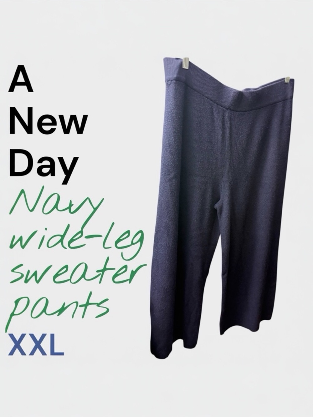 A New Day Dark Blue Knit Top XXL